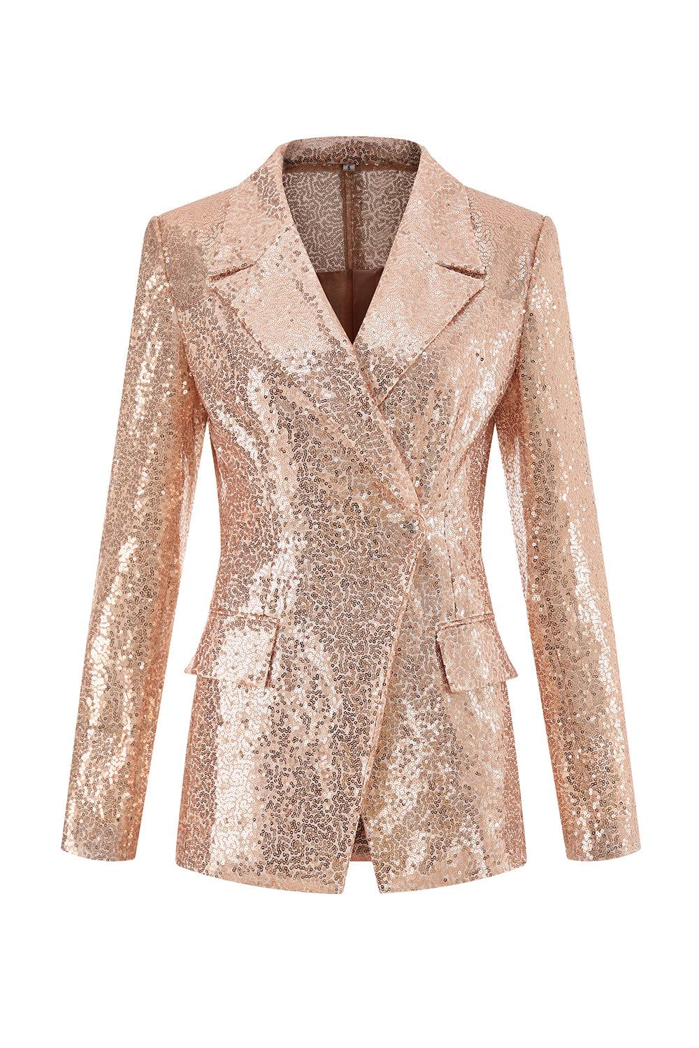 Sequin Golden 2-Piece Notched Lapel Prom Suit - Image 3