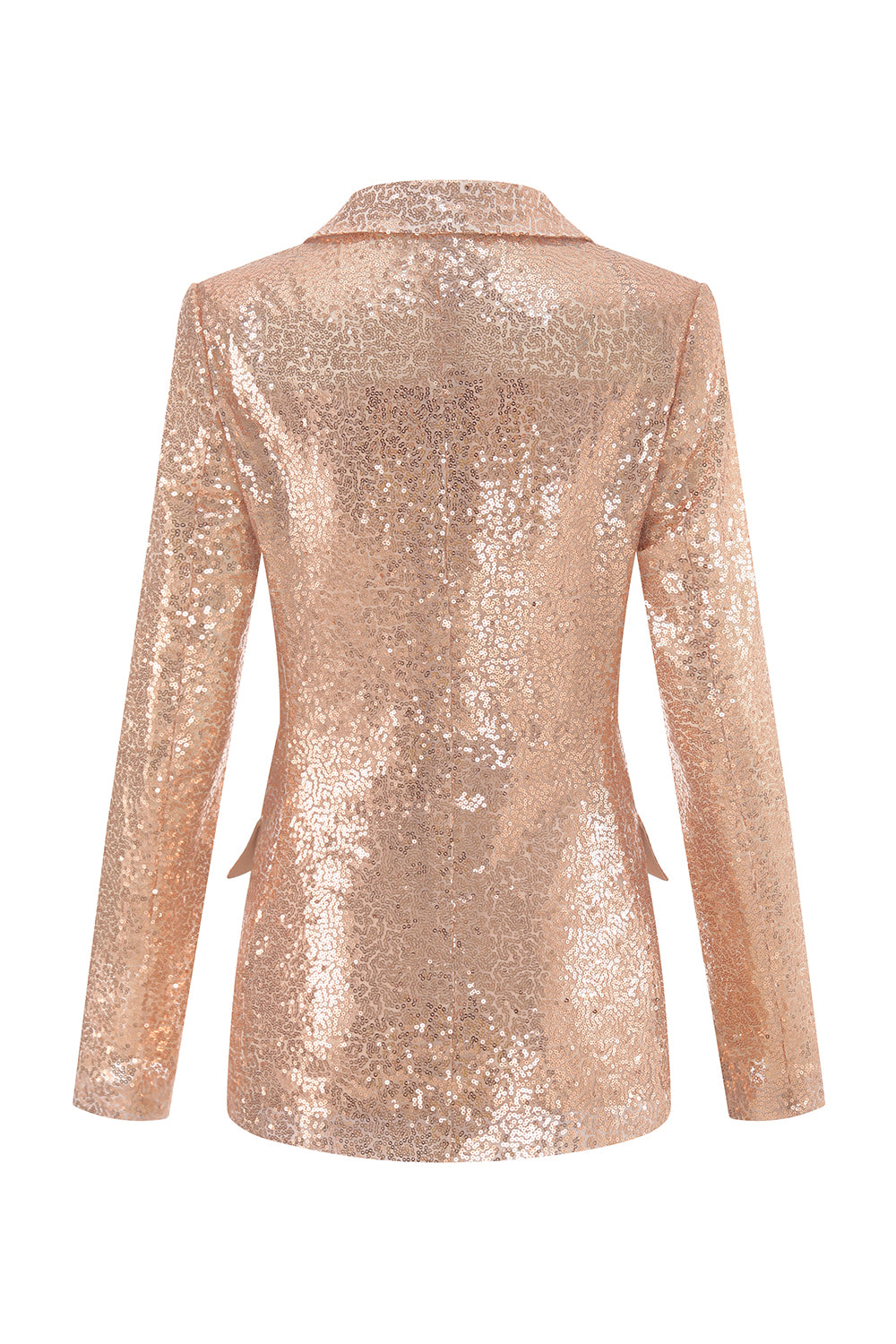 Sequin Golden 2-Piece Notched Lapel Prom Suit - Image 4