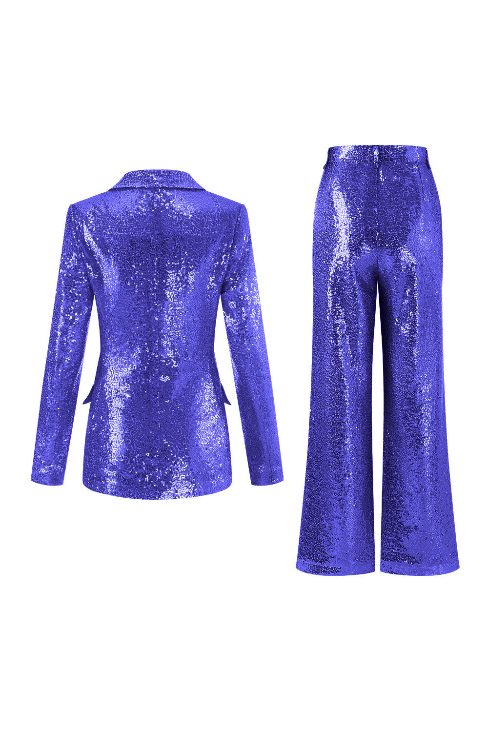 Sequin Golden 2-Piece Notched Lapel Prom Suit - Image 16